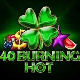 40 Burning Hot slot logo by Amusnet Interactive at Claps Casino40 Burning Hot