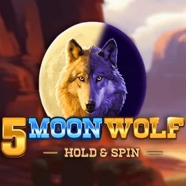 5 Moon Wolf slot logo by Apparat Gaming at Claps Casino5 Moon Wolf