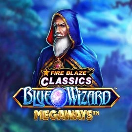 Play Fire Blaze Blue Wizard Megaways slot by Rarestone Gaming on clapscasino.eu