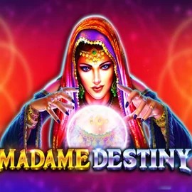 Madame Destiny slot logo by Pragmatic Play at Claps Casino