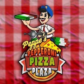 Peppe’s Pepperoni Pizza Plaza slot logo by Pragmatic Play at Claps Casino